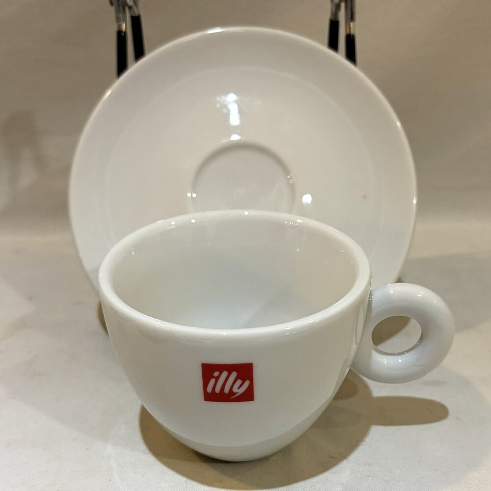 ILLY Espresso Cup & Saucer Set Made in Italy 4 oz